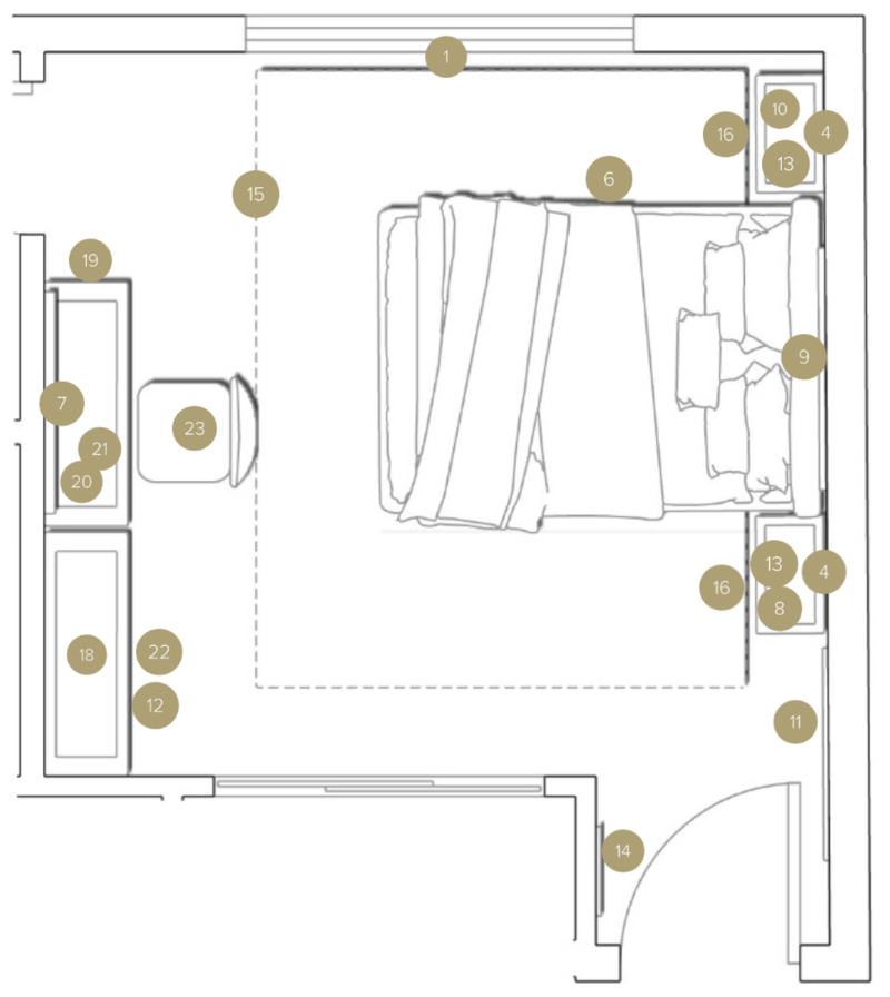 Online Designer Bedroom Floorplan