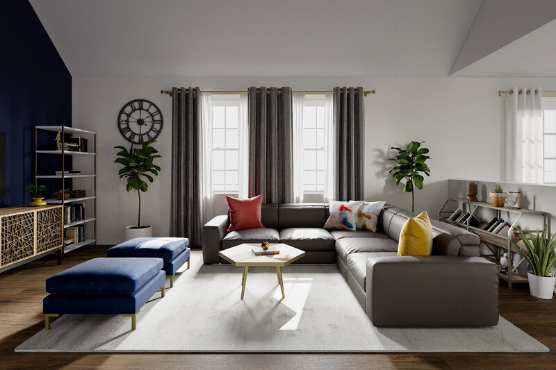 Online Designer Living Room 3D Model thumbnail3