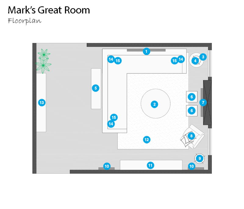 Online Designer Living Room Floorplan