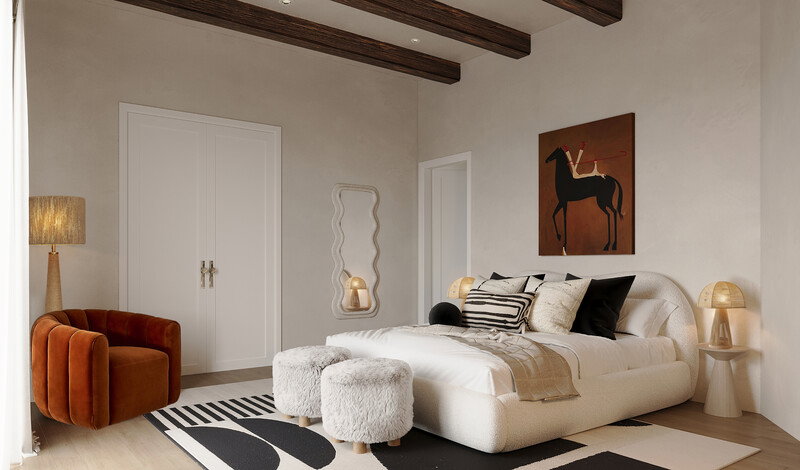 Online Designer Bedroom 3D Model 2