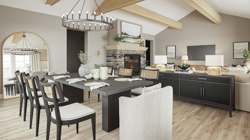 Online Designer Combined Living/Dining 3D Model 3
