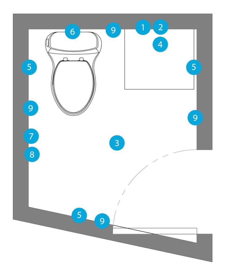 Online Designer Bathroom Floorplan