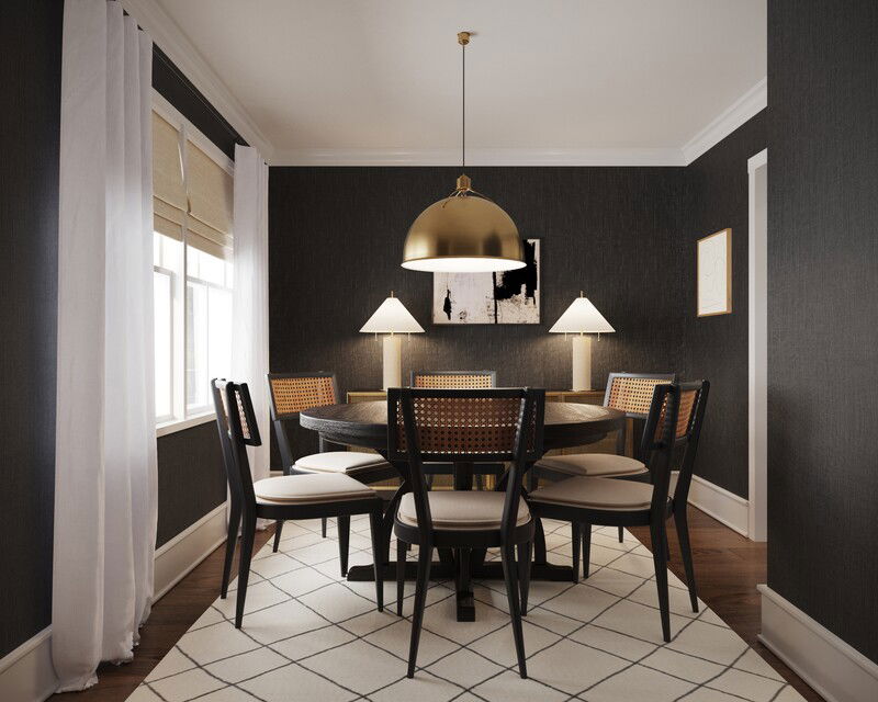 Online Designer Dining Room 3D Model thumbnail3