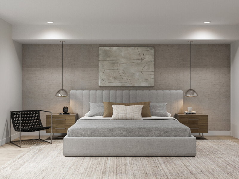 Online Designer Bedroom 3D Model thumbnail1
