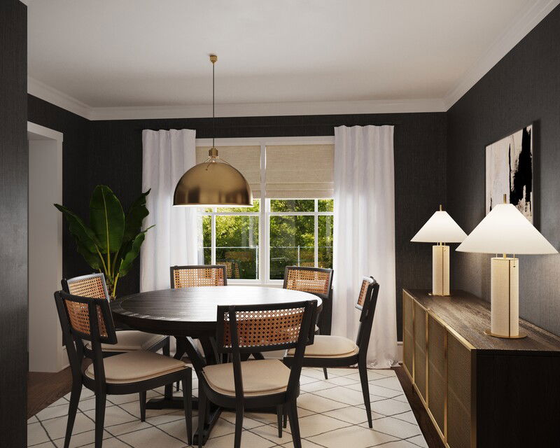 Online Designer Dining Room 3D Model thumbnail2