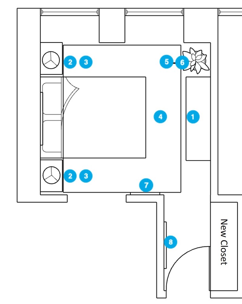 Online Designer Bedroom Floorplan