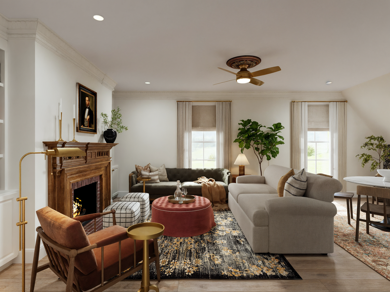 Online Designer Combined Living/Dining 3D Model 3