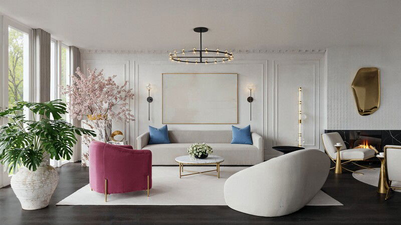 Online Designer Combined Living/Dining 3D Model 1