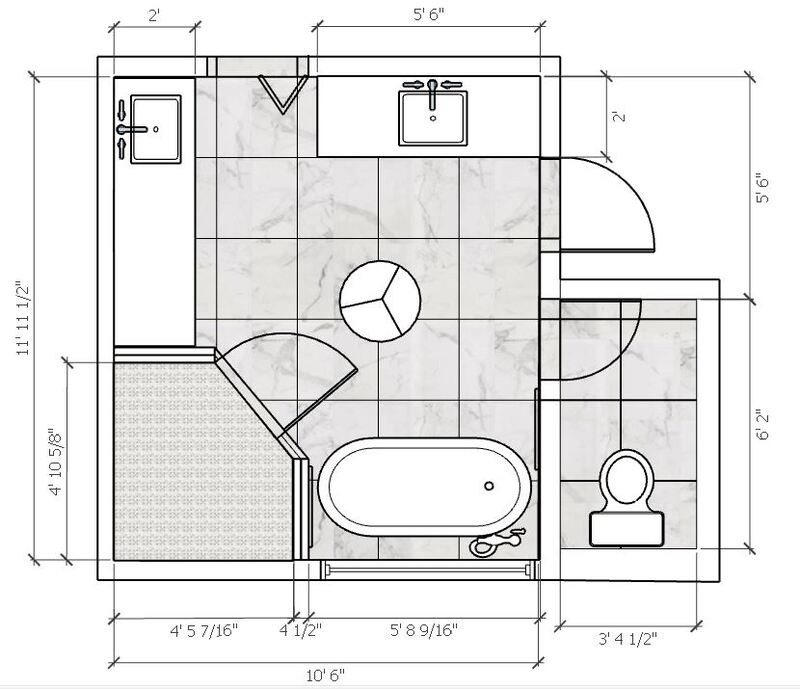 Online Designer Bathroom Floorplan