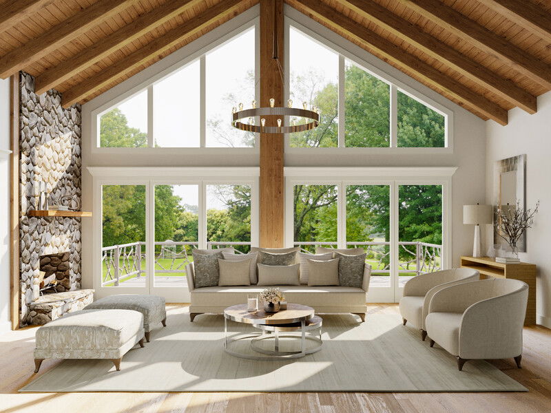 Online Designer Combined Living/Dining 3D Model 1
