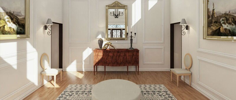 Traditional Glam Entry Design | Decorilla