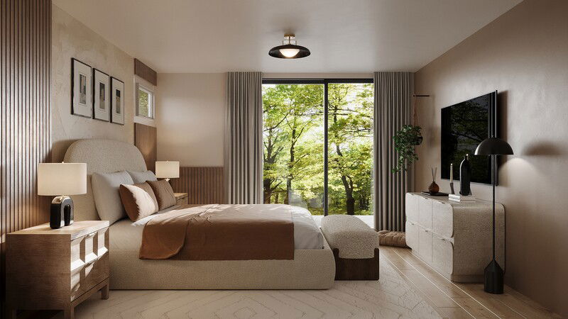Online Designer Bedroom 3D Model thumbnail2