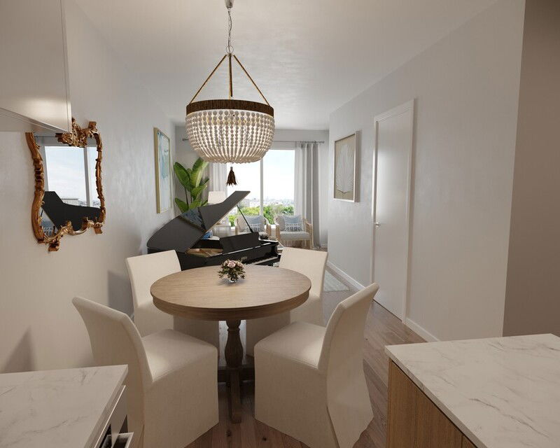 Online Designer Combined Living/Dining 3D Model 3