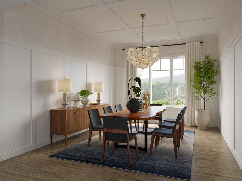 Online Designer Dining Room 3D Model thumbnail3