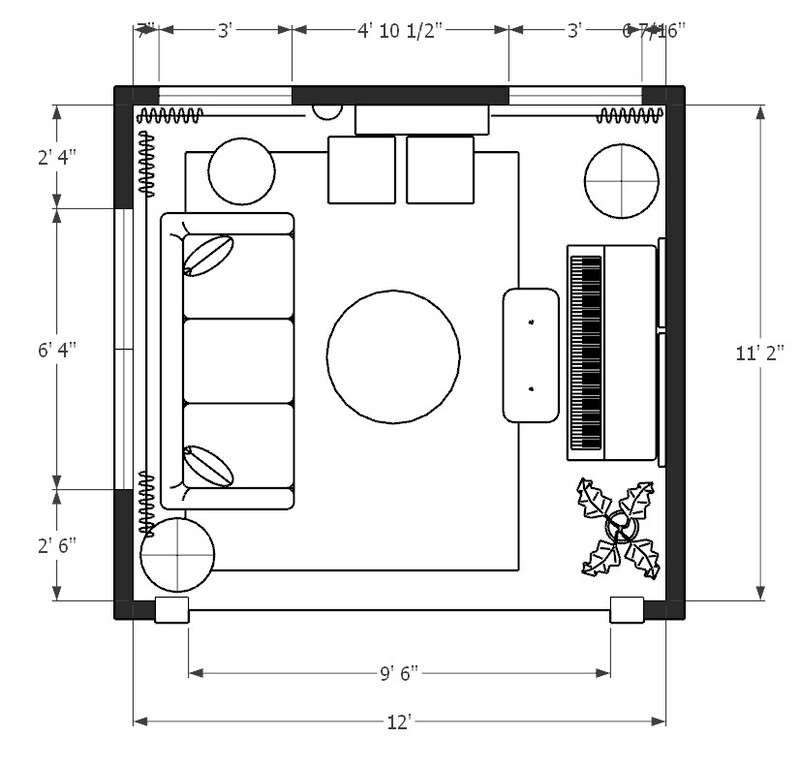 Online Designer Living Room Floorplan