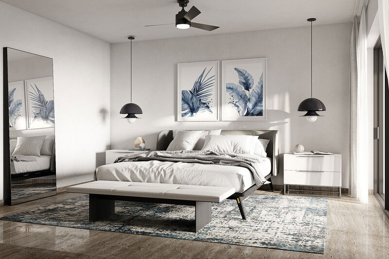 Online Designer Bedroom 3D Model 1