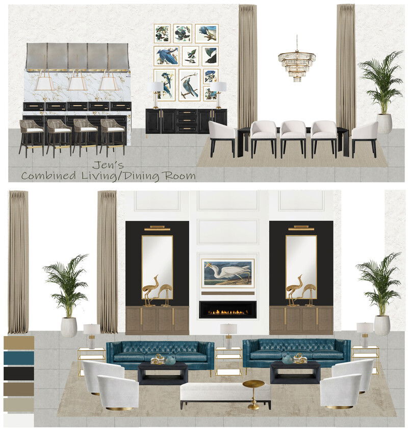Luxury Living & Dining Room Design | Decorilla