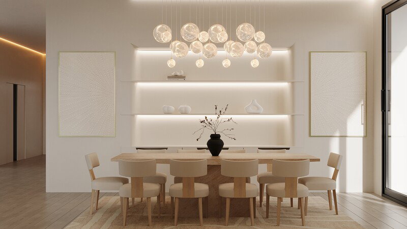 Online Designer Dining Room 3D Model 5