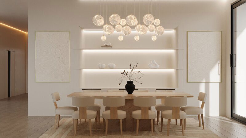 Online Designer Dining Room 3D Model 5