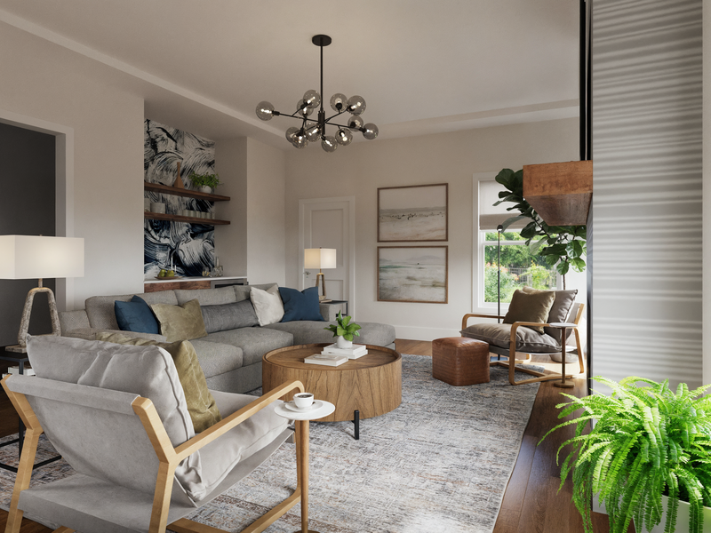 Online Designer Living Room 3D Model 3