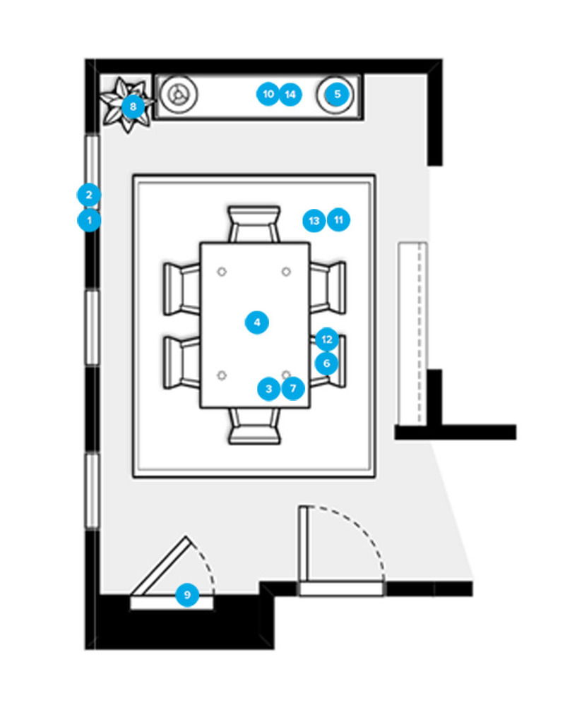 Online Designer Dining Room Floorplan