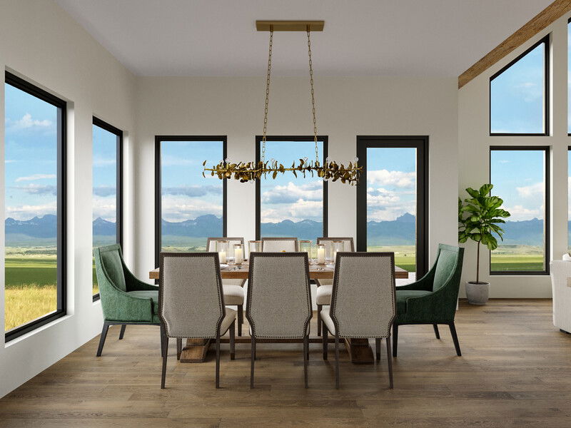 Online Designer Combined Living/Dining 3D Model 3