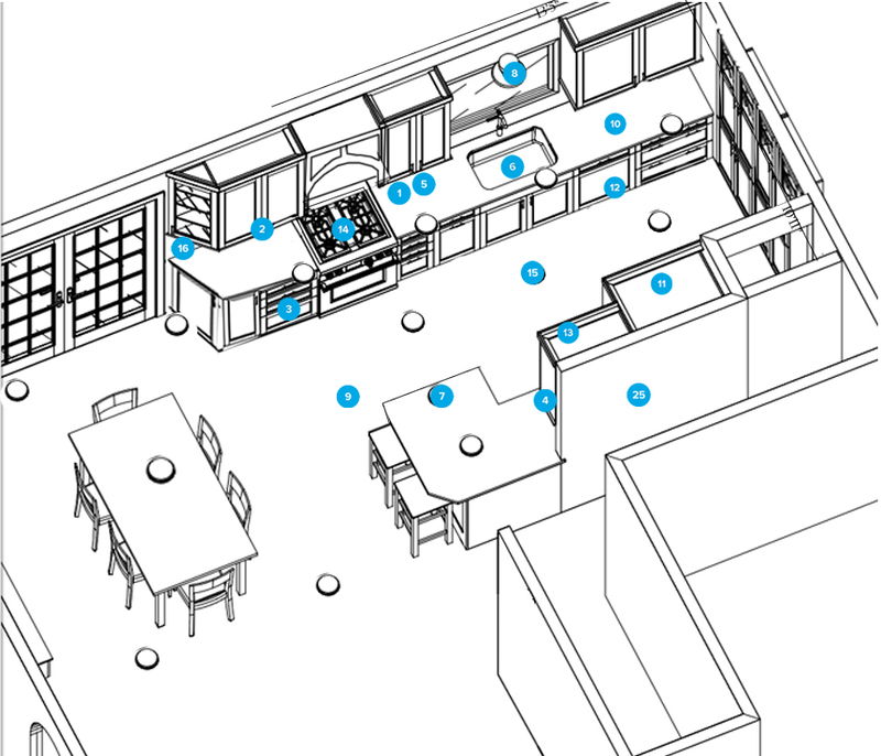 Online Designer Kitchen Floorplan