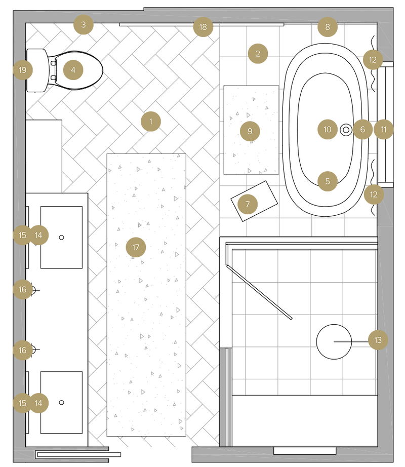 Online Designer Bathroom Floorplan