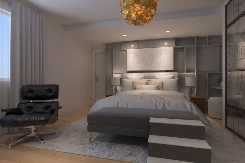 Online Designer Bedroom 3D Model 1