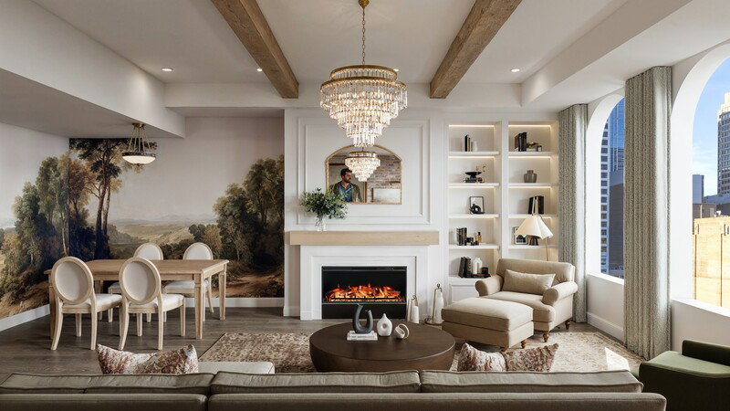 Online Designer Combined Living/Dining 3D Model 1