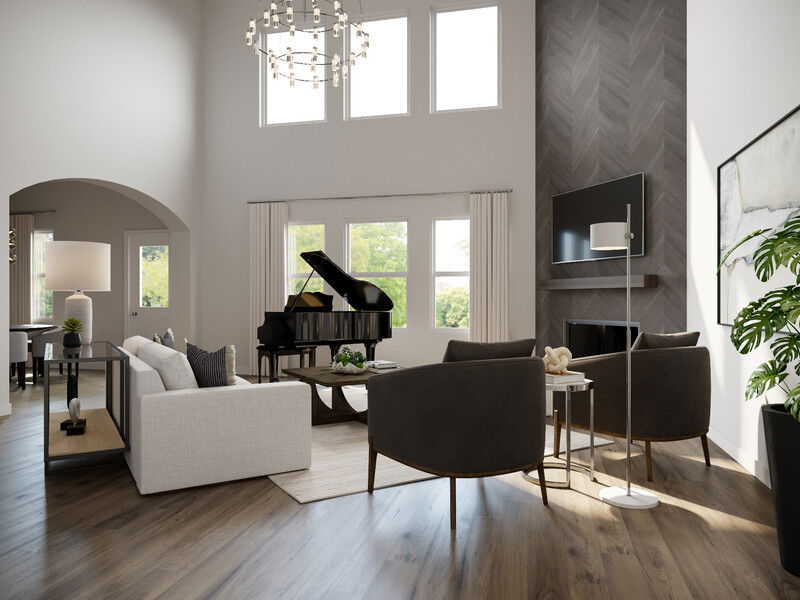 Online Designer Combined Living/Dining 3D Model 1