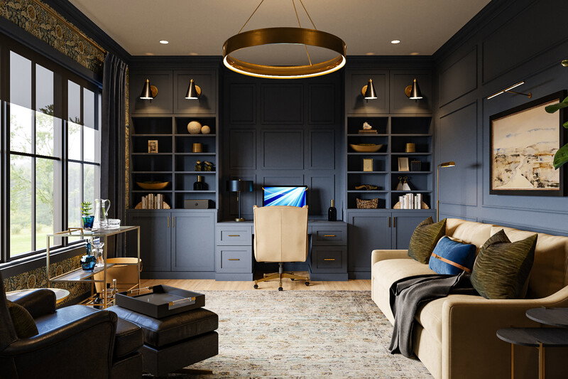 Online Designer Home Office 3D Model thumbnail1