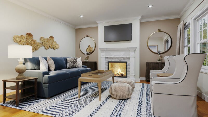 Online Designer Living Room 3D Model thumbnail1