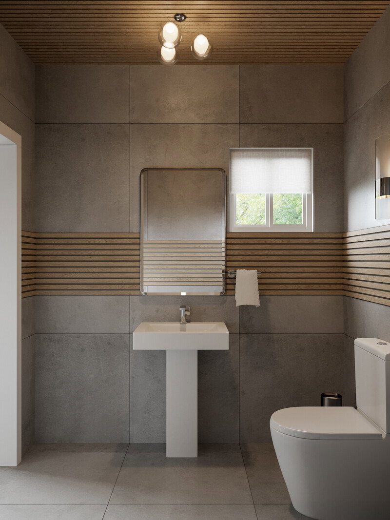 Online Designer Bathroom 3D Model thumbnail3