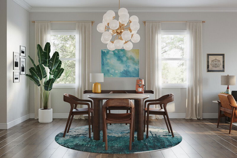 Online Designer Combined Living/Dining 3D Model 2