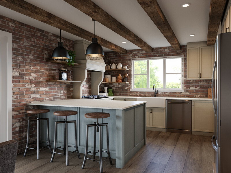 Online Designer Kitchen 3D Model thumbnail3