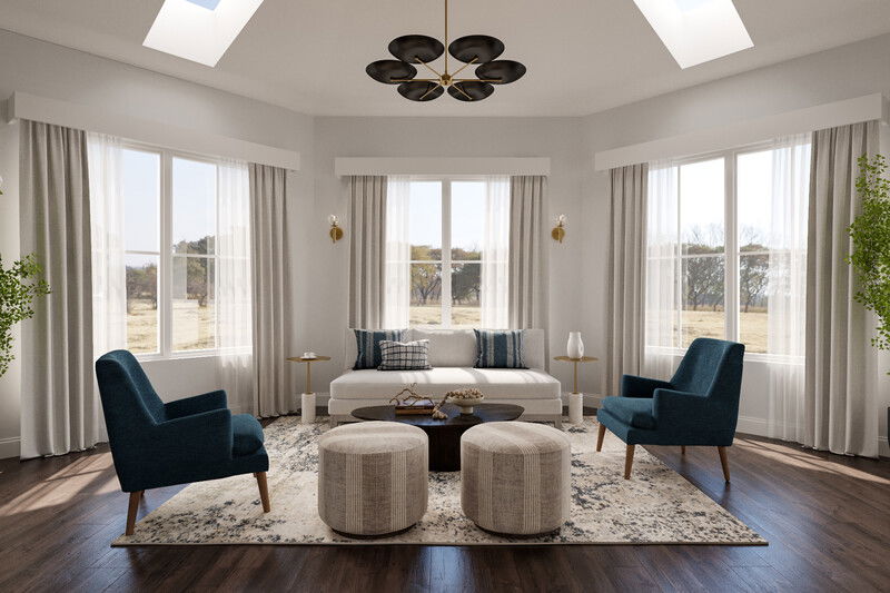 Online Designer Combined Living/Dining 3D Model 1