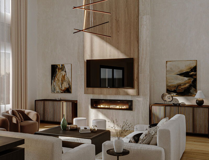 Online Designer Living Room 3D Model 3