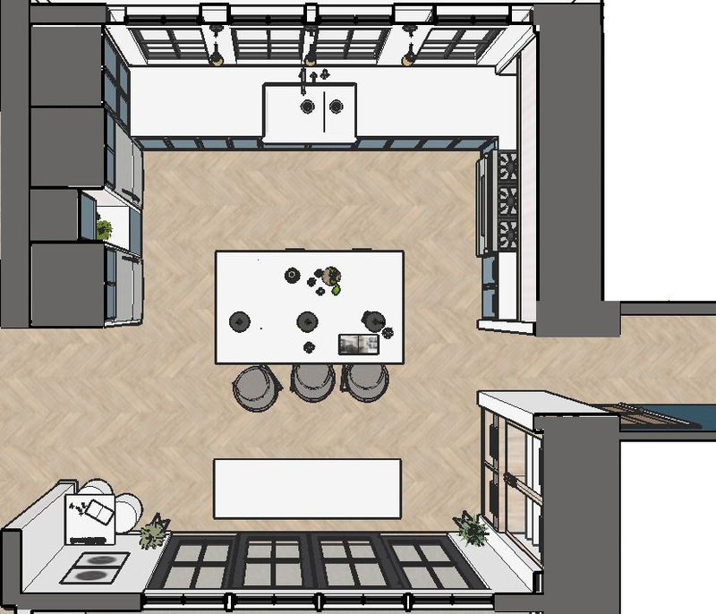 Online Designer Kitchen Floorplan