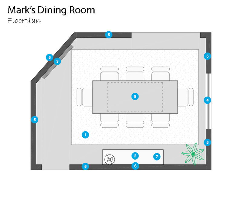 Online Designer Dining Room Floorplan