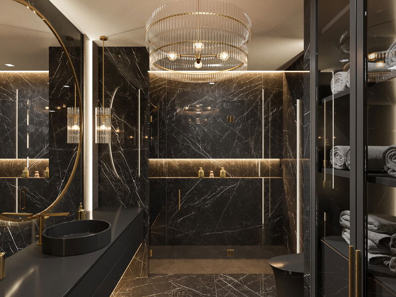 Online Designer Bathroom 3D Model 1