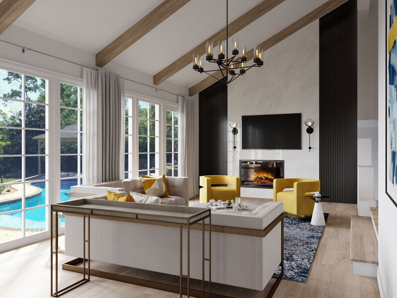 Online Designer Combined Living/Dining 3D Model 3