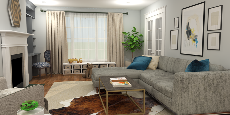 Online Designer Living Room 3D Model 1