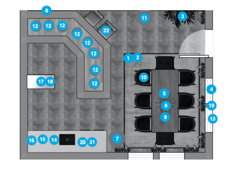 Online Designer Combined Living/Dining Floorplan