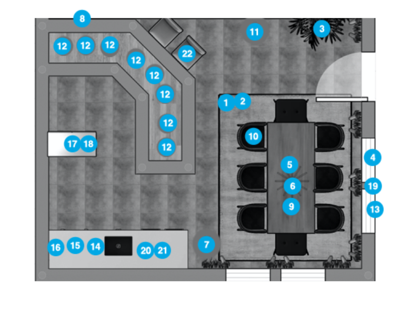 Plano de Sala-Comedor del Diseñador en Línea