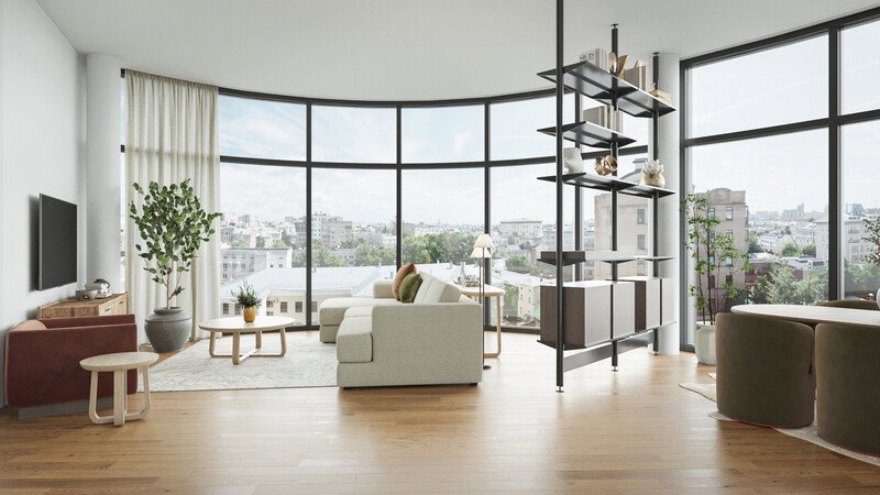 Online Designer Combined Living/Dining 3D Model 2