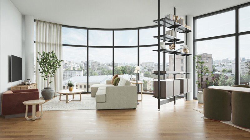 Online Designer Combined Living/Dining 3D Model 2