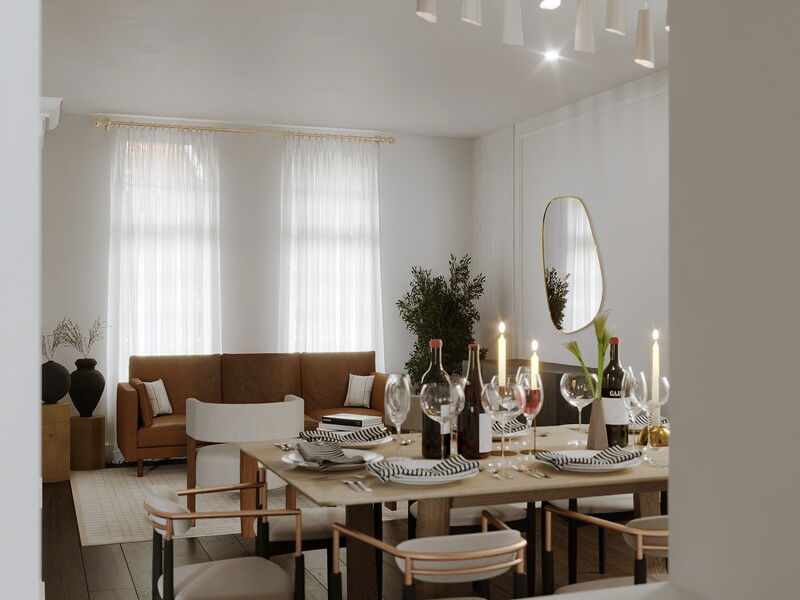 Online Designer Combined Living/Dining 3D Model 2