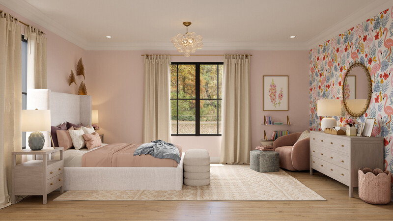 Online Designer Bedroom 3D Model thumbnail2