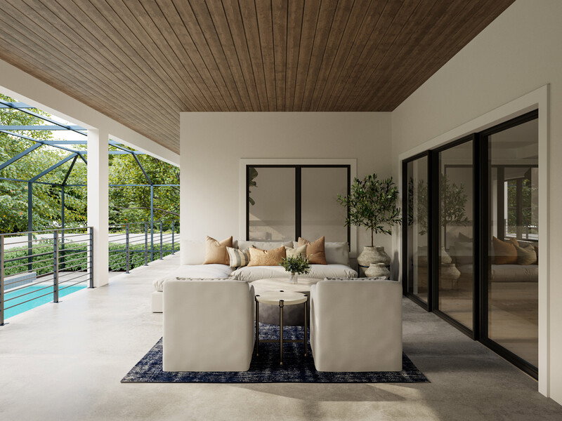 Miniatura del Modelo 3D del Patio del Diseñador en Línea 3